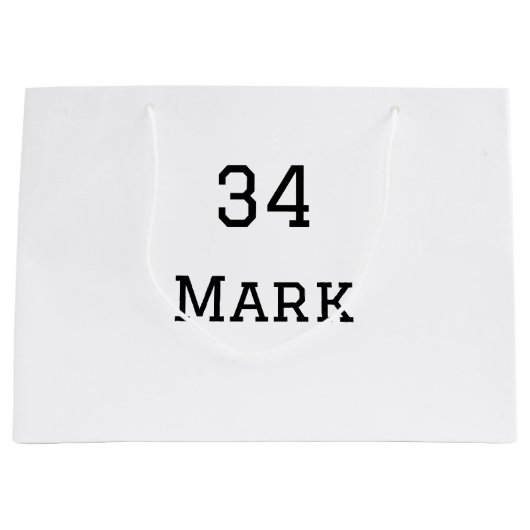 チーム名の追加プレイヤー名の追加スポーツマン ラージペーパーバッグ (正面)