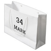 チーム名の追加プレイヤー名の追加スポーツマン ラージペーパーバッグ (正面アングル)