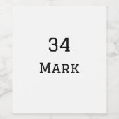 チーム名の追加プレイヤー名の追加スポーツマン ワインラベル (シングルラベル)