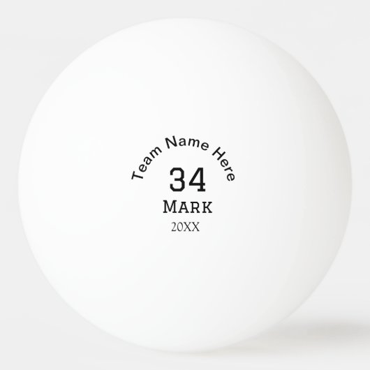 チーム名の追加プレイヤー名の追加スポーツマン 卓球ボール (正面)
