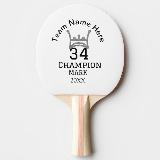 チーム名の追加プレイヤー名の追加スポーツマン 卓球ラケット (正面)