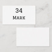 チーム名の追加プレイヤー名の追加スポーツマン 名刺 (正面/裏面)