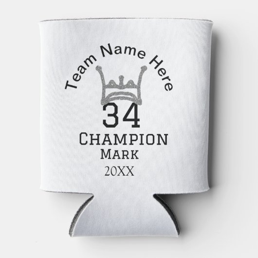 チーム名の追加プレイヤー名の追加スポーツマン 缶クーラー (正面)