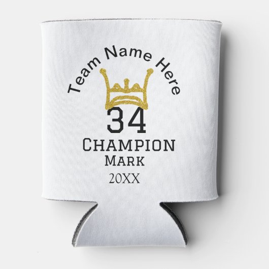 チーム名の追加プレイヤー名の追加スポーツマン 缶クーラー (正面)