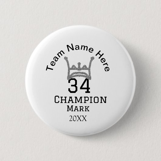 チーム名の追加プレイヤー名の追加スポーツマン 缶バッジ (正面)