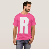 チーム名はっきりしたまたはチーム名の文字R白大文字R Tシャツ (正面フル)