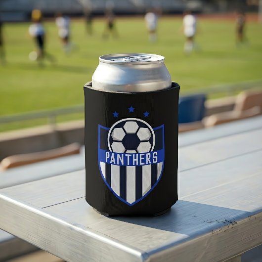 チーム名またはテキスト入りカスタムサッカーバッジ 缶クーラー