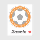チーム名を付けたサッカーファン シール (シート)
