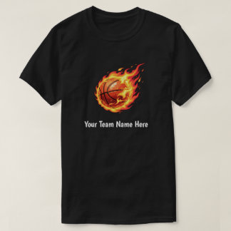 チーム名を入れた子供用バスケットボールプレイヤーTシャツ Tシャツ