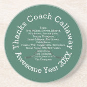 チーム名を持つ感謝してい任意のカラーホッケーコーチ コースター (正面)