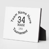 チーム名を追加ここに名前トーナメント年テキスト フォトプラーク (側面)