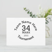 チーム名を追加ここに名前トーナメント年テキスト 招待状 (スタンド正面)