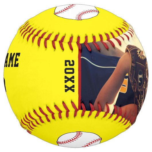 チーム名カスタム付きソフトボール写真 ソフトボール (正面)