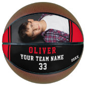 チーム名カスタム付きバスケットボールの写真 バスケットボール (正面)