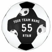 チーム名カスタム番号を持つサッカーボール サッカーボール (正面)