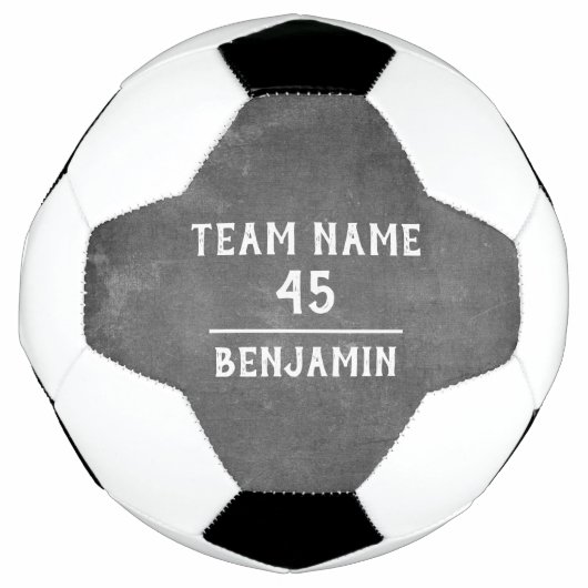チーム名カスタム番号を持つサッカーボール サッカーボール (正面)