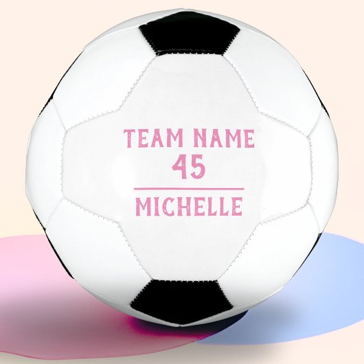 チーム名カスタム番号を持つ女子サッカーボール サッカーボール