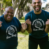 チーム名カスタム番号を持つ野球パパチーム Tシャツ