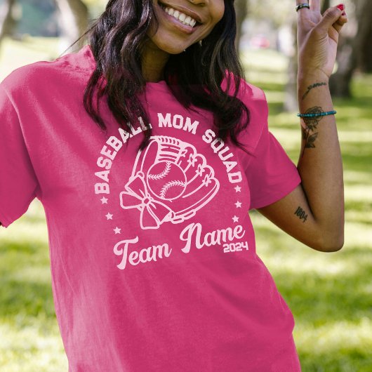 チーム名カスタム番号を持つ野球パパチーム Tシャツ