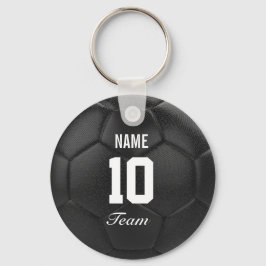 チーム名サッカーボールパーソナライズされた名 キーホルダー