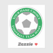 チーム名ステッパーソナライズされたカー付きサッカーファン シール (シート)