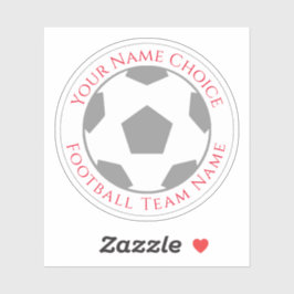 チーム名ステッパーソナライズされたカー付きサッカーファン シール