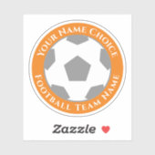 チーム名ステッパーソナライズされたカー付きサッカーファン シール (シート)