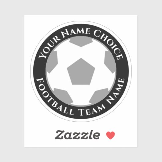 チーム名ステッパーソナライズされたカー付きサッカーファン シール (シート)