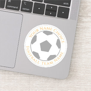 チーム名ステパーソナライズされたッカー付きサッカーファン シール