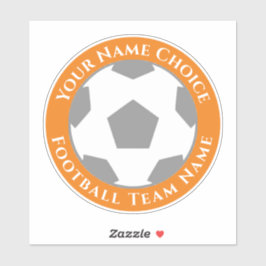 チーム名ノートパパーソナライズされたソコン付きサッカーファン シール