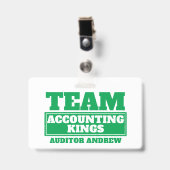 チーム名パーソナライズされたチーム建物バッジ バッジ (Front with Clip)