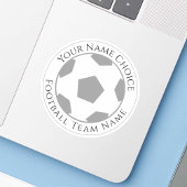チーム名パーソナライズされた付きサッカーファン シール