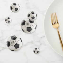 チーム名パーティーの飾り サッカー ボール コンフェティ コンフェッティ