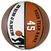 チーム名モダン番号を持つバスケットボール バスケットボール (縦)