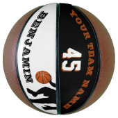 チーム名モダン番号を持つバスケットボール バスケットボール (縦)