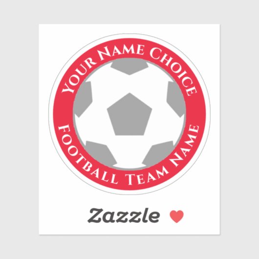チーム名付きサッカーファンパーソナライズされた シール (シート)