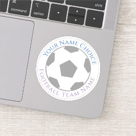 チーム名入りサッカーファンステッカー オーダーメイド シール