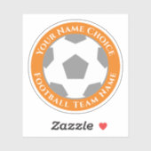 チーム名入りサッカーファンステッカー オーダーメイド シール (シート)