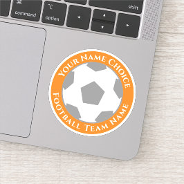 チーム名入りサッカーファンステッカー オーダーメイド シール