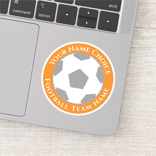 チーム名入りサッカーファンステッカー オーダーメイド シール (詳細)