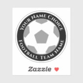 チーム名入りサッカーファンステッカー オーダーメイド シール (シート)
