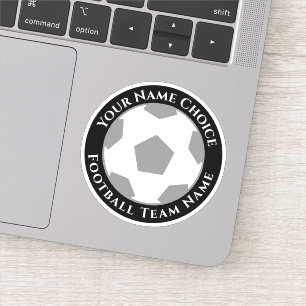 チーム名入りサッカーファンステッカー オーダーメイド シール