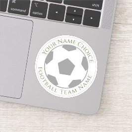 チーム名入りサッカーファンステッカー オーダーメイド シール