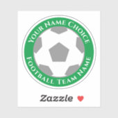 チーム名入りサッカーファンステッカー シール (シート)