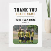 チーム名写真とCoach Big Cardありがとう カード (正面)