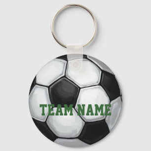 チーム名前および数サッカーボール キーホルダー