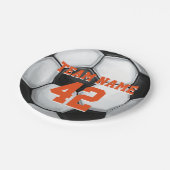 チーム名前および数サッカーボール ペーパープレート (アングル)