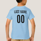 チーム名前および数 Tシャツ (裏面)