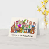 チーム名前をカスタムするの漫画への歓迎 カード (黄色い花)