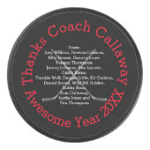 チーム名感謝していホッケーパック付きホッケーコーチ アイスホッケーパック (正面)